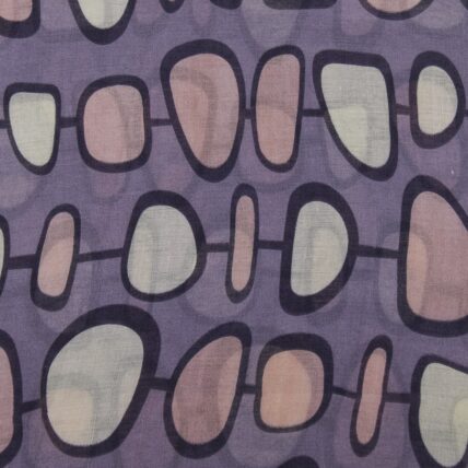 Retro Pattern Scarf Purple-2337