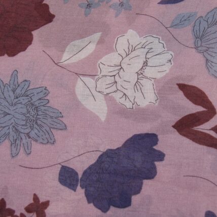 Sketched Floral Scarf Pink-2356