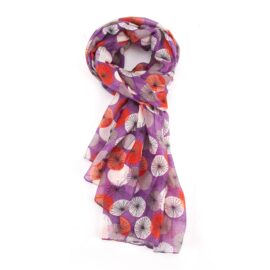 Modern Dandelions Scarf Dusky Purple-0