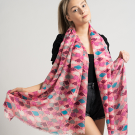 Tulips Scarf Hot Pink-0