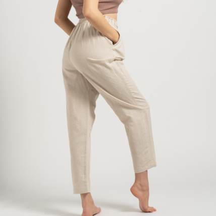 Linen Trousers Beige-3845
