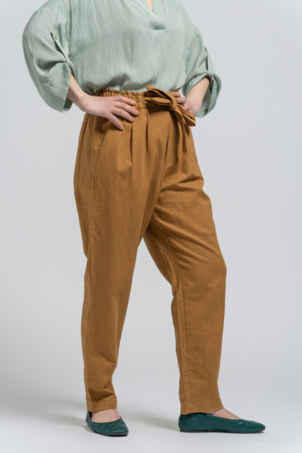 Linen Trousers Brown-4236
