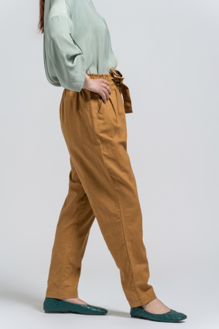 Linen Trousers Brown-4237