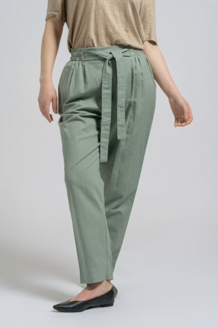 Linen Trousers Green-0