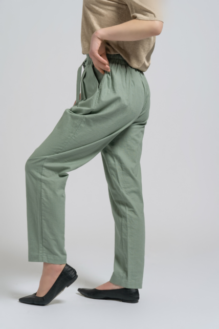 Linen Trousers Green-4239