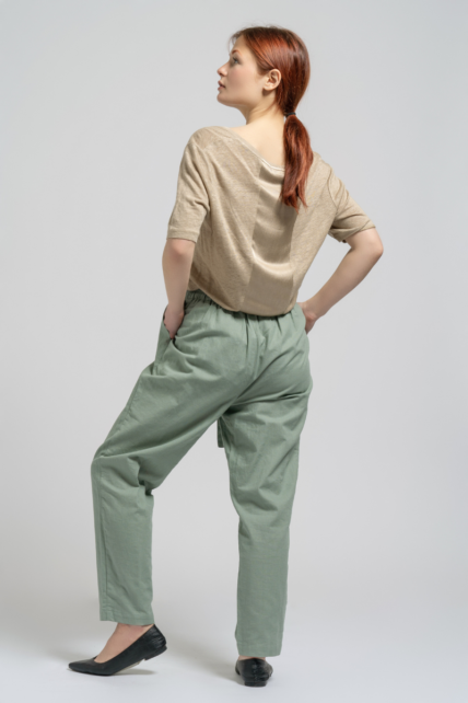 Linen Trousers Green-4241