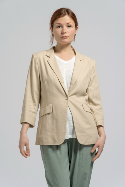 Linen Jacket Beige-0