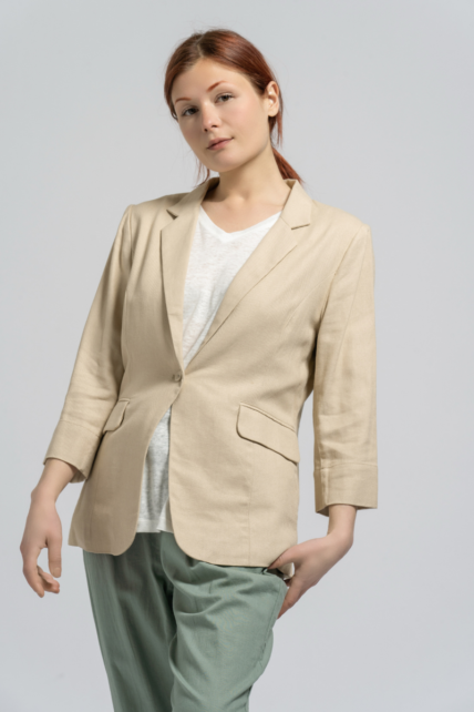 Linen Jacket Beige-4268