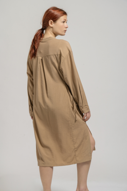Waisted Dress Camel-4281
