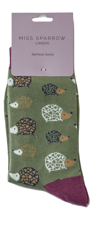 Hedgehogs Socks Olive-2676