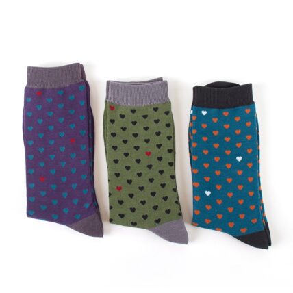 Mr Heron Little Hearts Socks Purple-2742