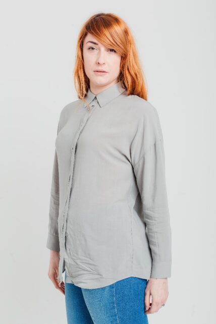 Grey Tencel Shirt-2888