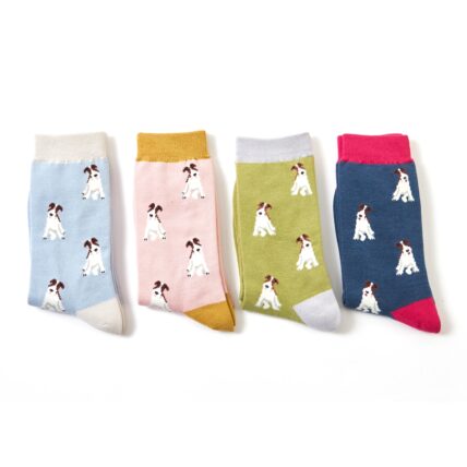 Fox Terrier Socks Dusky Pink-2911