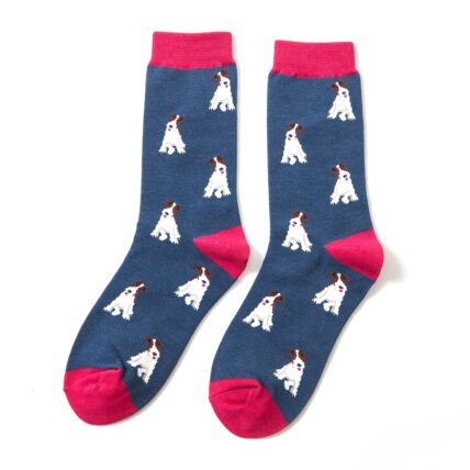 Fox Terrier Socks Navy-0