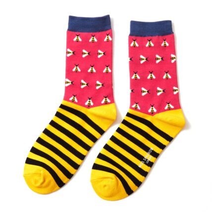 Busy Bees Socks Hot Pink-0