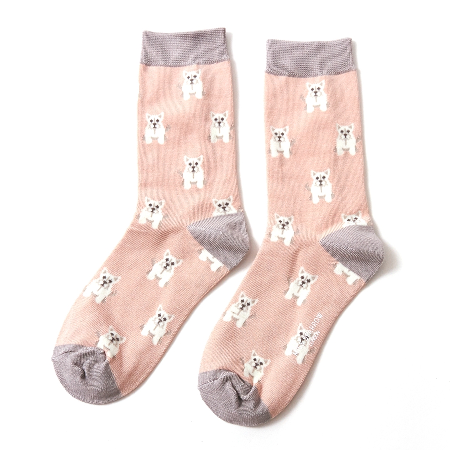 Mini Westies Socks Dusky Pink