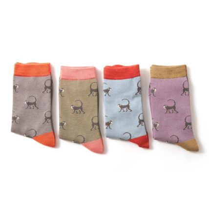 Monkeys Socks Grey-3048