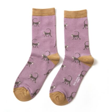 Monkeys Socks Lilac-0