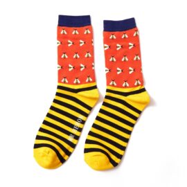 Mr Heron Busy Bees Socks Orange-0