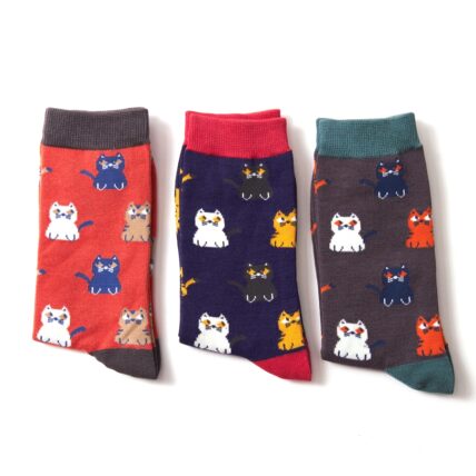 Mr Heron Little Kitties Socks Grey-2981