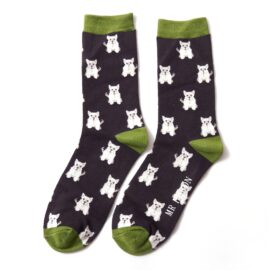 Mr Heron Mini Westies Socks Black-0