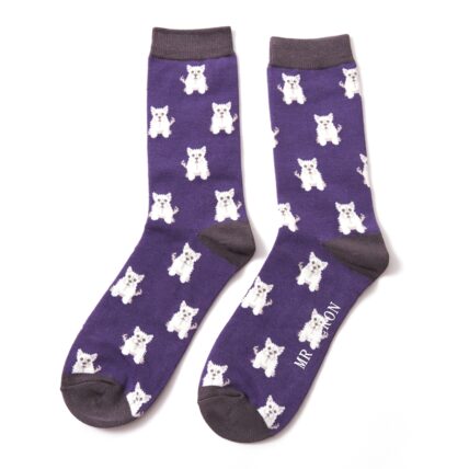 Mr Heron Mini Westies Socks Purple-0