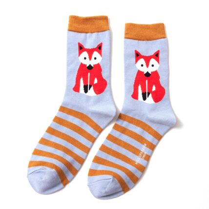 Fox & Stripes Socks Powder Blue-0