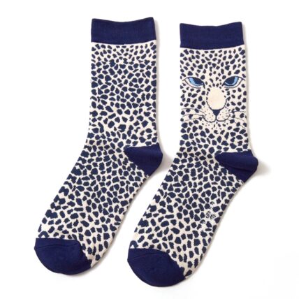 Leopard Socks Cream-3084