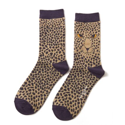 Leopard Socks Olive-0