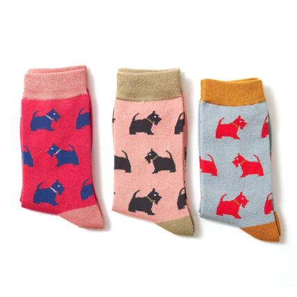 Westie Pups Socks Hot Pink-3126