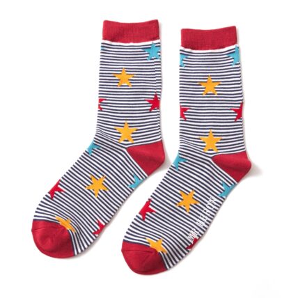 Mr Heron Stars & Stripes Socks Red-0