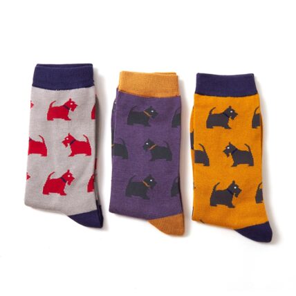 Mr Heron Westie Pups Socks Grey-3176