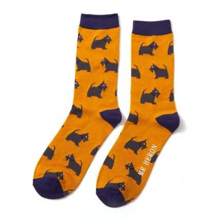 Mr Heron Westie Pups Socks Mustard-0