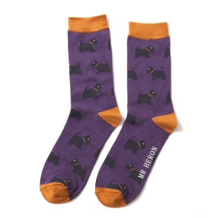 Mr Heron Westie Pups Socks Purple-0
