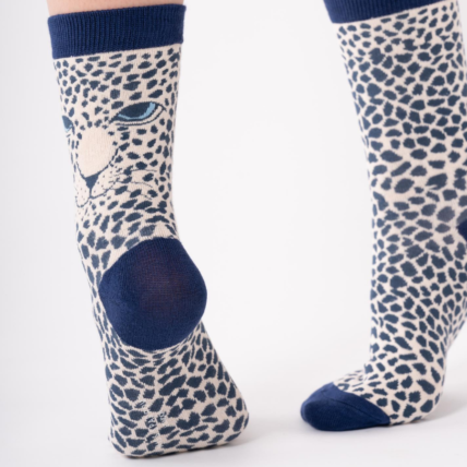 Leopard Socks Cream-3087