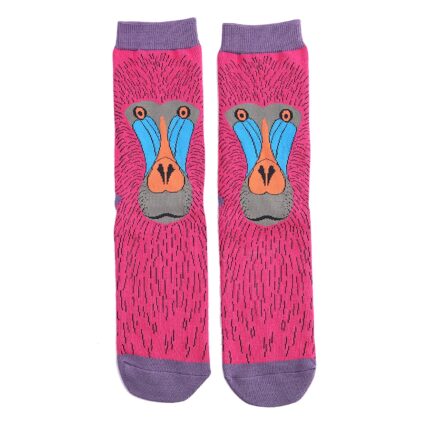 Baboon Socks Hot Pink-3229