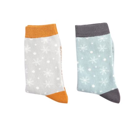 Snowflakes Socks Silver-3299