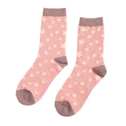 Stars Socks Dusky Pink-0