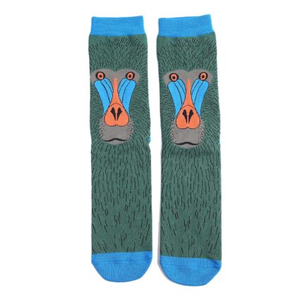 Mr Heron Baboon Socks Green-0