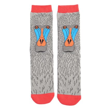 Mr Heron Baboon Socks Grey-3341
