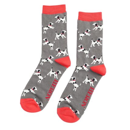 Mr Heron Little Dalmatians Socks Charcoal-3378