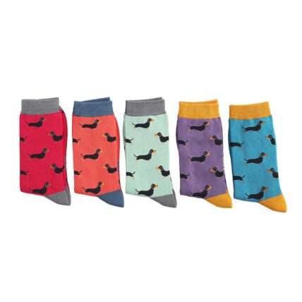 Mr Heron Little Sausage Dogs Socks Purple-3421