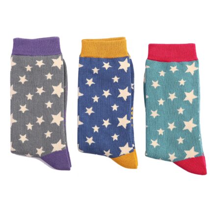Mr Heron Stars Socks Teal-3454