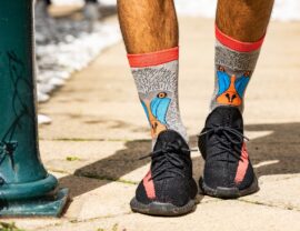 Mr Heron Baboon Socks Grey-0