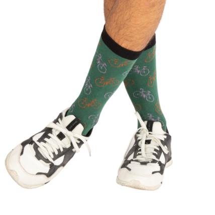 Mr Heron Little Bikes Socks Green-0