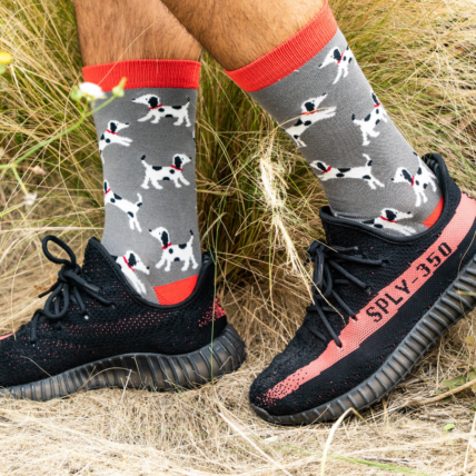 Mr Heron Little Dalmatians Socks Charcoal-0