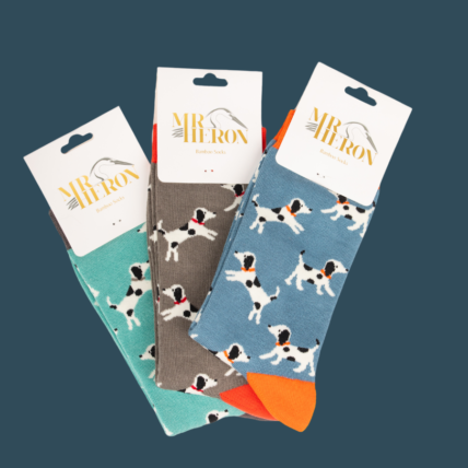 Mr Heron Little Dalmatians Socks Charcoal-3381