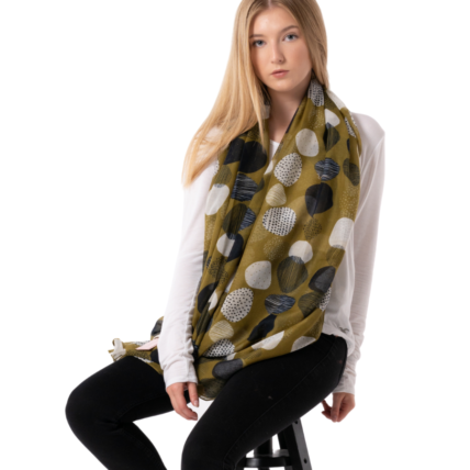 Sketched Spots Scarf Green-0