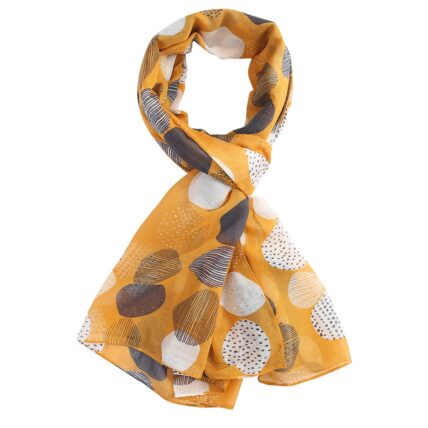 Sketched Spots Scarf Yellow-0