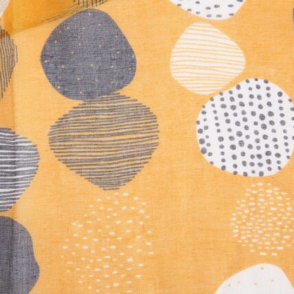 Sketched Spots Scarf Yellow-3412